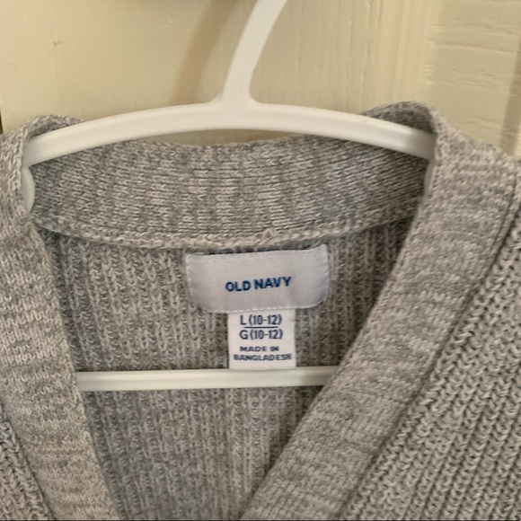 Kids Old Navy Grey Cardigan Sweater - Picture 3 of 3